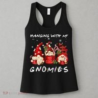 Hanging With My Gnomies Hot Cocoa Gnomes Chocolate Christmas Women's Tank Top thumb 3