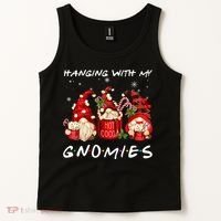 Hanging With My Gnomies Hot Cocoa Gnomes Chocolate Christmas Tank Top thumb 2