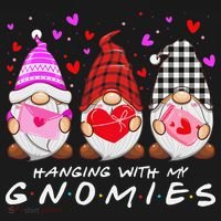 Hanging With My Gnomies Happy Valentines Day Cute Gnomes Love Cute Toddler T-Shirt thumb 4