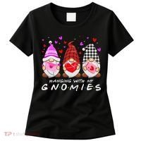 Hanging With My Gnomies Happy Valentines Day Cute Gnomes Love Cute Women's T-Shirt thumb 0