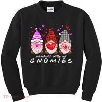 Hanging With My Gnomies Happy Valentines Day Cute Gnomes Love Cute Kids Sweatshirt thumb 0