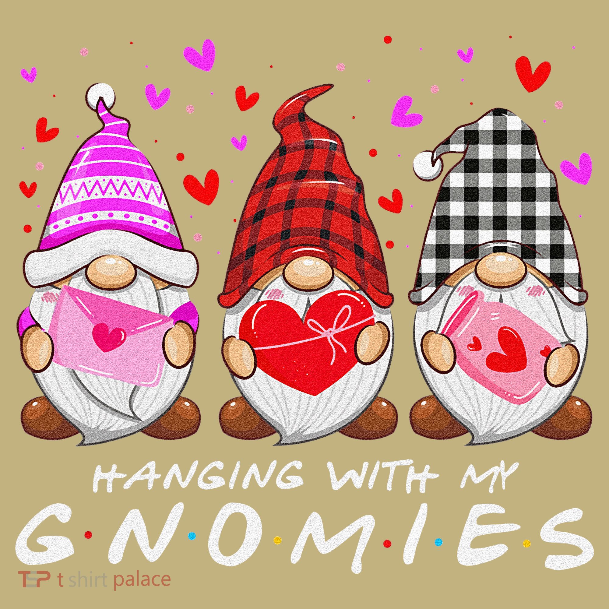 Hanging With My Gnomies Happy Valentines Day Cute Gnomes Love Cute Hoodie