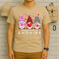 Hanging With My Gnomies Happy Valentines Day Cute Gnomes Love Cute T-Shirt thumb 6