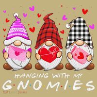 Hanging With My Gnomies Happy Valentines Day Cute Gnomes Love Cute Polo thumb 2