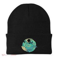 Humpback Whale Marine Life Ocean Nature Sea Blue Waves Moon Beanie thumb 0