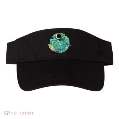Humpback Whale Marine Life Ocean Nature Sea Blue Waves Moon Visor