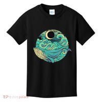 Humpback Whale Marine Life Ocean Nature Sea Blue Waves Moon Kids T-Shirt thumb 0