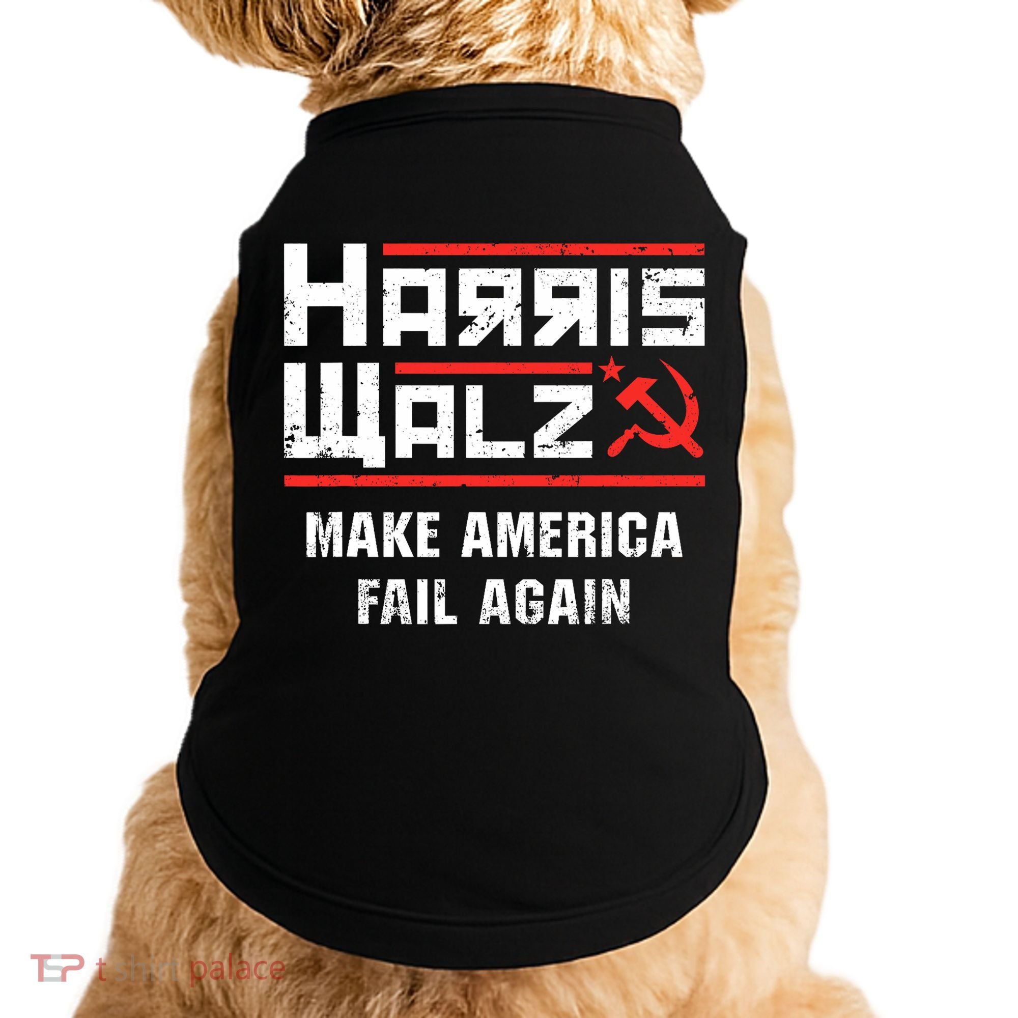 Harris Walz Make America Fail Again Anti Kamala Socialist Doggie Tank