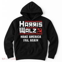 Harris Walz Make America Fail Again Anti Kamala Socialist Hoodie thumb 0