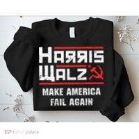Harris Walz Make America Fail Again Anti Kamala Socialist Sweatshirt thumb 2