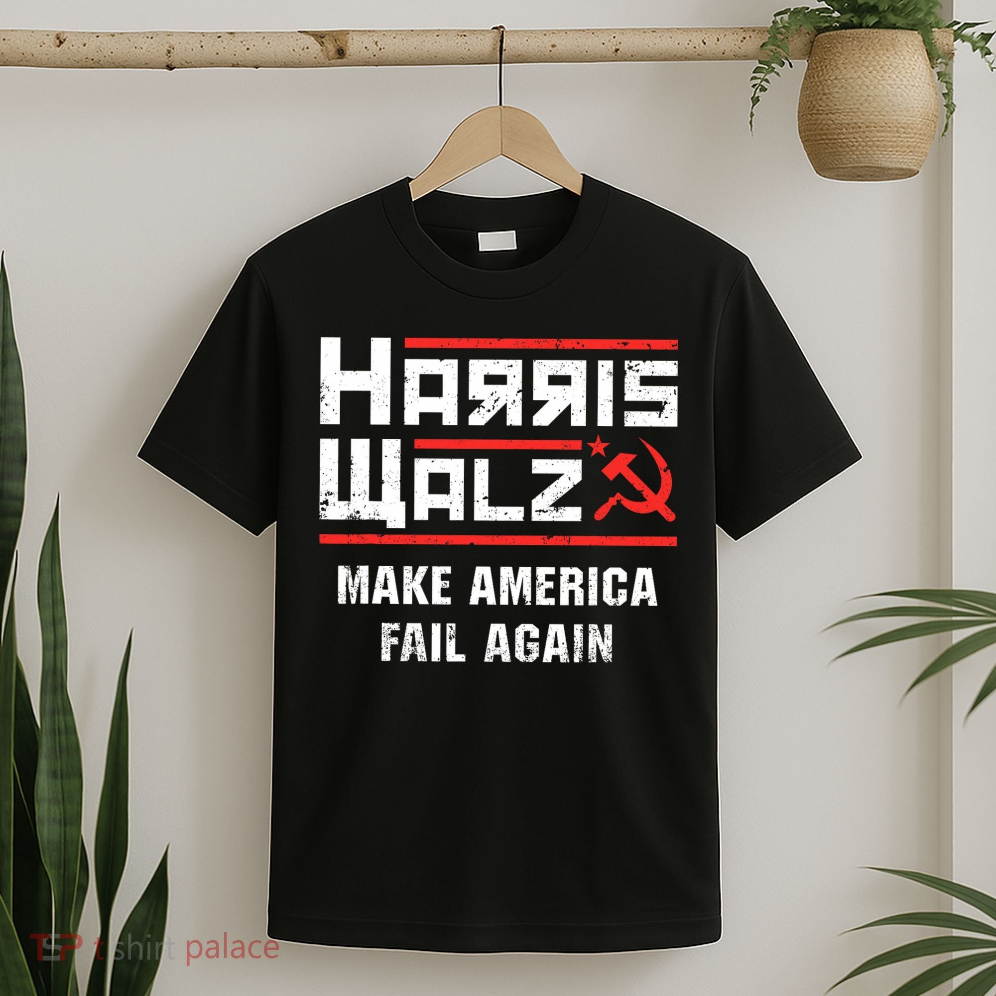 Harris Walz Make America Fail Again Anti Kamala Socialist T-Shirt