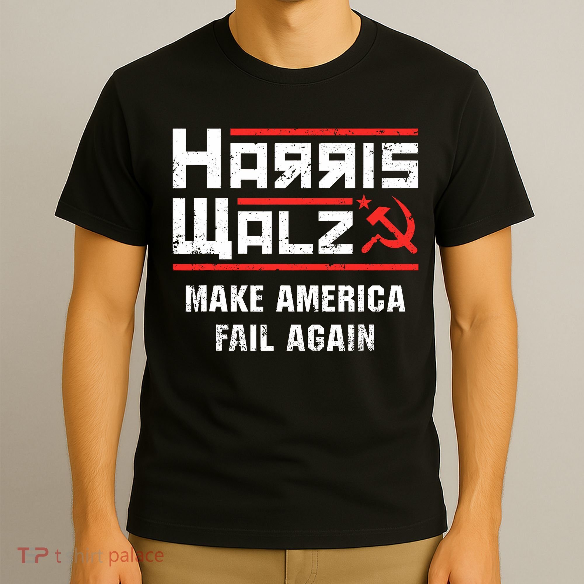 Harris Walz Make America Fail Again Anti Kamala Socialist T-Shirt