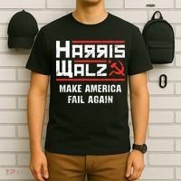 Harris Walz Make America Fail Again Anti Kamala Socialist T-Shirt thumb 6