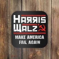Harris Walz Make America Fail Again Anti Kamala Socialist Coaster thumb 0