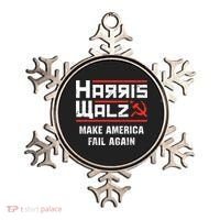 Harris Walz Make America Fail Again Anti Kamala Socialist Ornament thumb 0