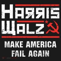 Harris Walz Make America Fail Again Anti Kamala Socialist Baby Bodysuit thumb 2