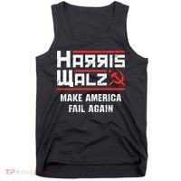 Harris Walz Make America Fail Again Anti Kamala Socialist Tank Top thumb 0