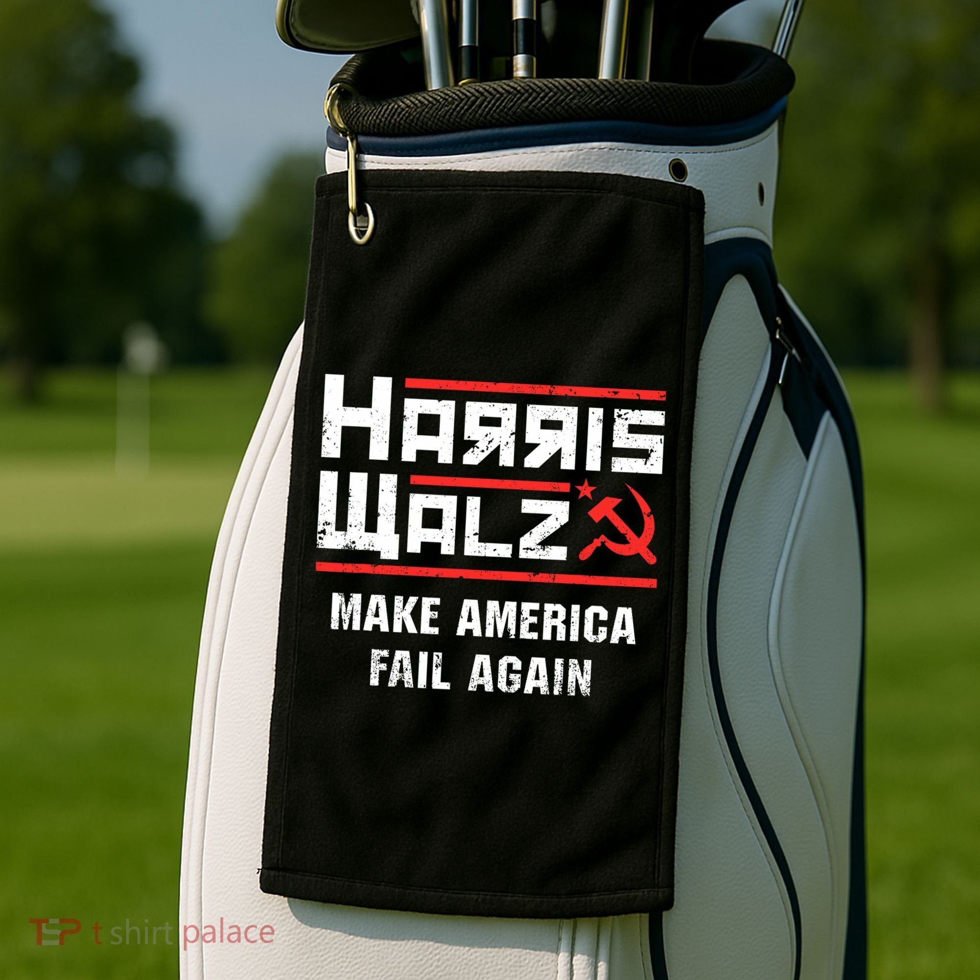 Harris Walz Make America Fail Again Anti Kamala Socialist Golf Towel