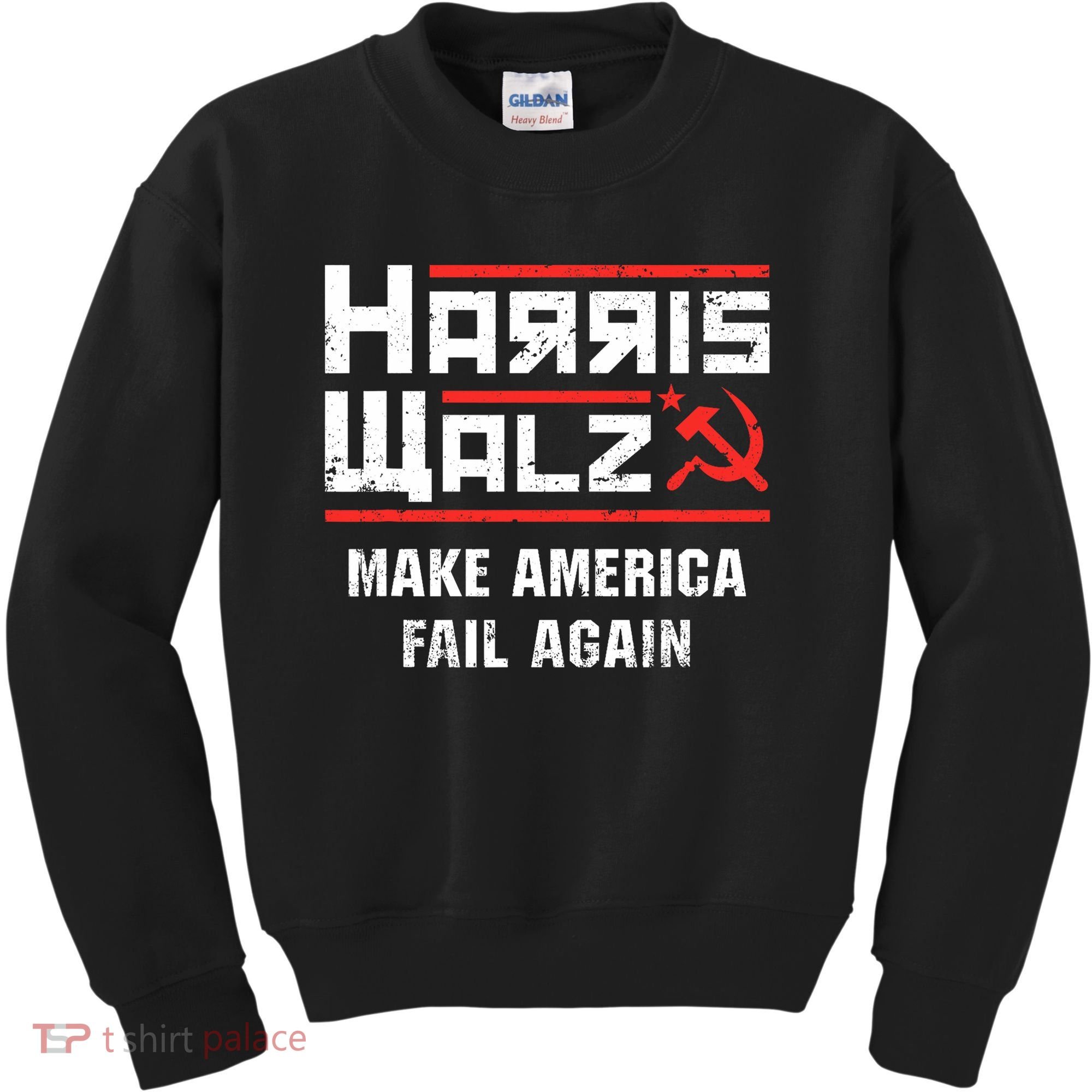 Harris Walz Make America Fail Again Anti Kamala Socialist Kids Sweatshirt
