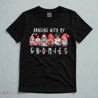Hanging with My Gnomies Funny Gnome Family Christmas T-Shirt thumb 5