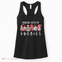 Hanging with My Gnomies Funny Gnome Family Christmas Women's Tank Top thumb 0