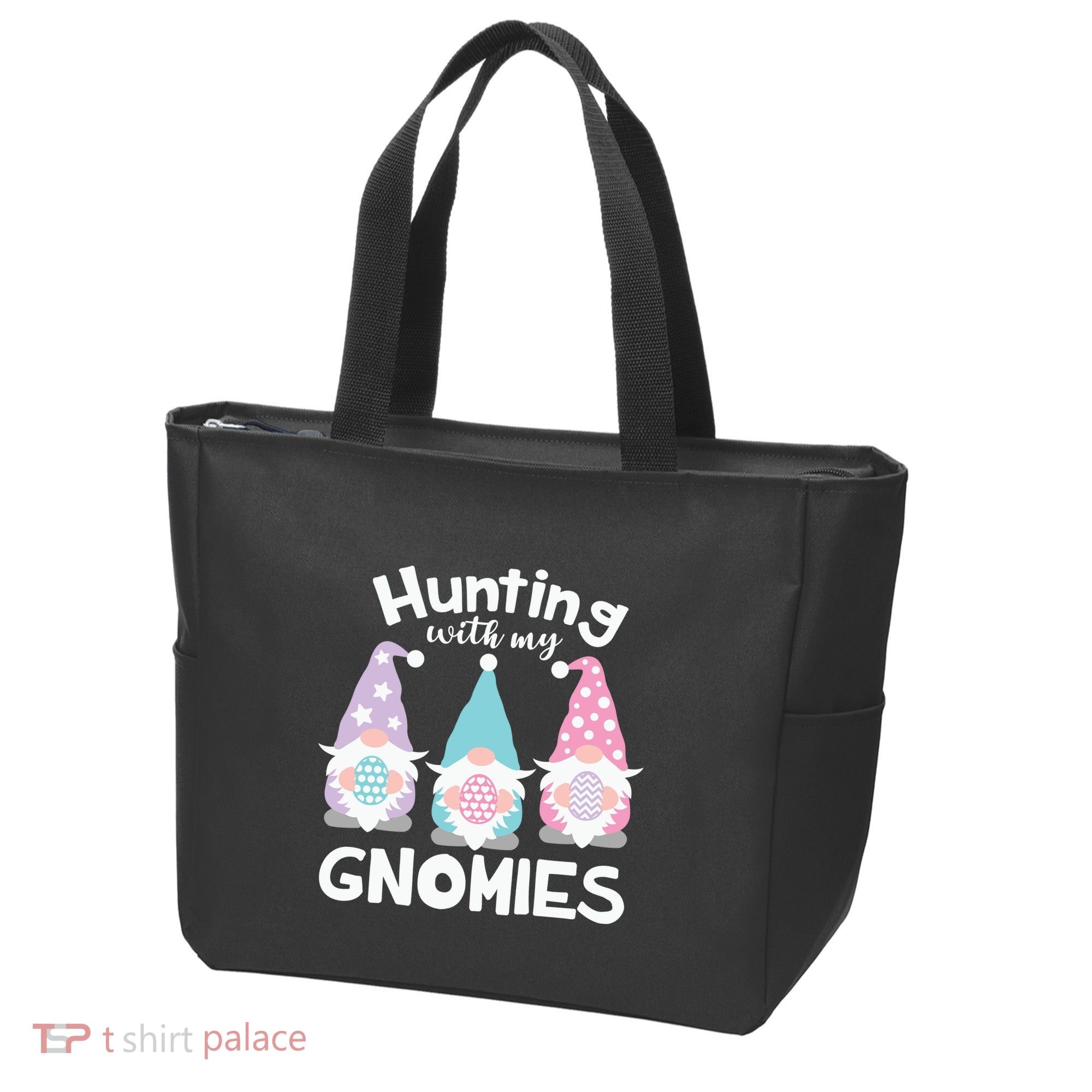Hunting With My Gnomies Funny Easter Tote Bag