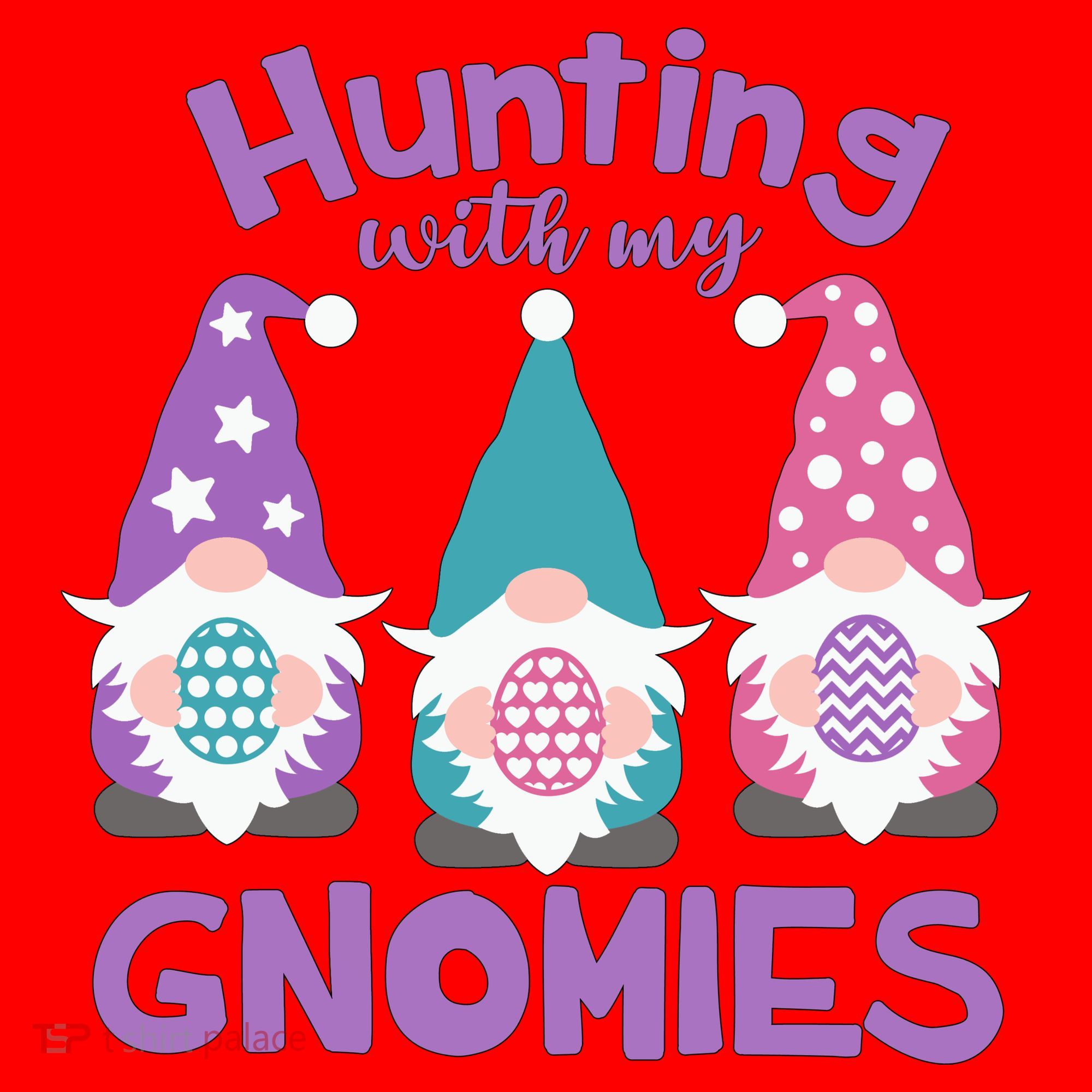 Hunting With My Gnomies Funny Easter Santa Hat