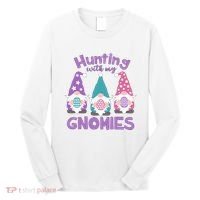 Hunting With My Gnomies Funny Easter Long Sleeve Shirt thumb 0