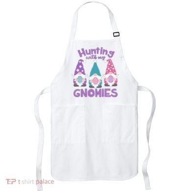 Hunting With My Gnomies Funny Easter Apron