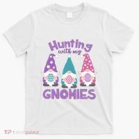 Hunting With My Gnomies Funny Easter T-Shirt thumb 0