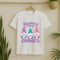 Hunting With My Gnomies Funny Easter T-Shirt thumb 2