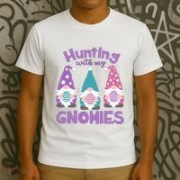 Hunting With My Gnomies Funny Easter T-Shirt thumb 3