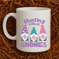 Hunting With My Gnomies Funny Easter Coffee Mug thumb 2