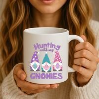 Hunting With My Gnomies Funny Easter Coffee Mug thumb 3