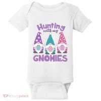 Hunting With My Gnomies Funny Easter Baby Bodysuit thumb 0