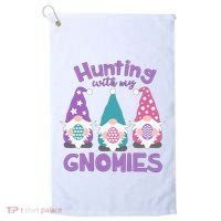 Hunting With My Gnomies Funny Easter Golf Towel thumb 0