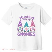 Hunting With My Gnomies Funny Easter Toddler T-Shirt thumb 0