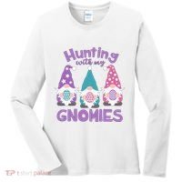 Hunting With My Gnomies Funny Easter Women's Long Sleeve Shirt thumb 0