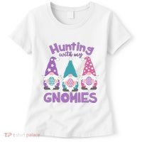 Hunting With My Gnomies Funny Easter Women's T-Shirt thumb 0