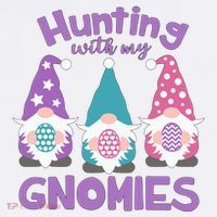 Hunting With My Gnomies Funny Easter Women's T-Shirt thumb 6