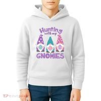 Hunting With My Gnomies Funny Easter Kids Hoodie thumb 4