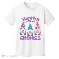 Hunting With My Gnomies Funny Easter Kids T-Shirt thumb 0