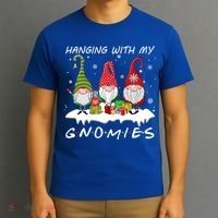 Hanging With My Gnomies Gnome Christmas Xmas Pajamas Pj Gift T-Shirt thumb 3