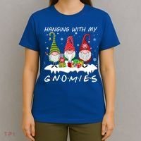 Hanging With My Gnomies Gnome Christmas Xmas Pajamas Pj Gift T-Shirt thumb 4