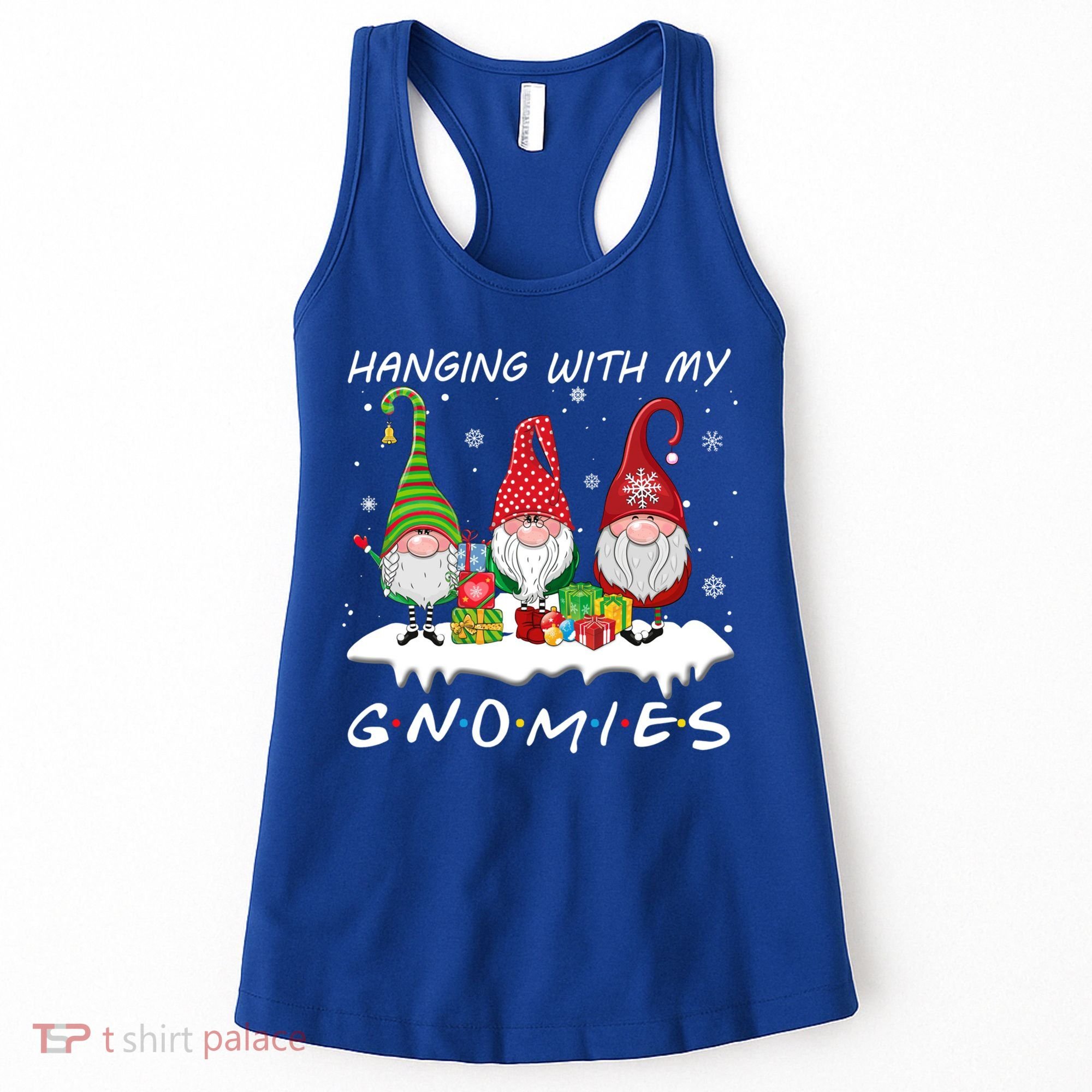 Hanging With My Gnomies Gnome Christmas Xmas Pajamas Pj Gift Women's Tank Top