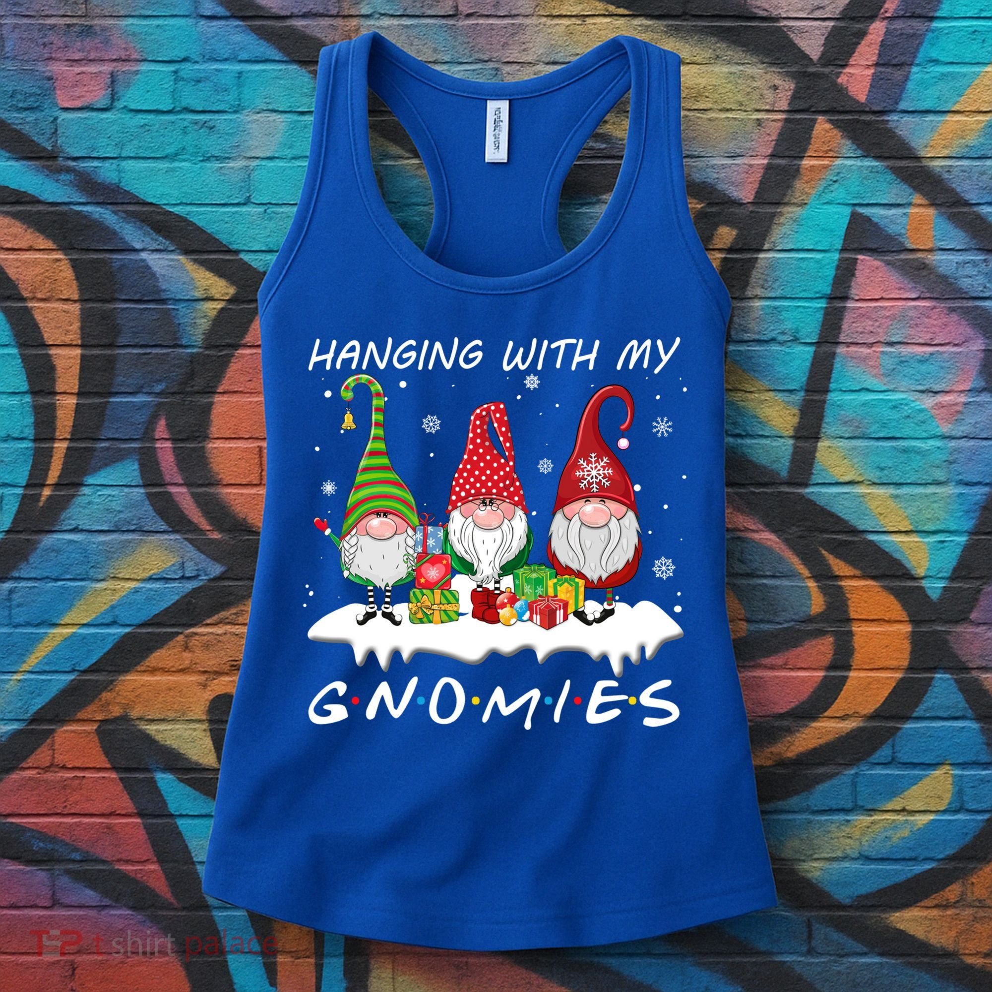 Hanging With My Gnomies Gnome Christmas Xmas Pajamas Pj Gift Women's Tank Top