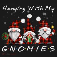 Hanging With My Gnomies Buffalo Red Plaid Christmas Gnome Sweatshirt thumb 3