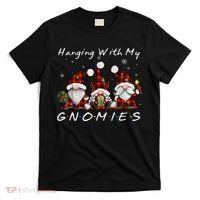 Hanging With My Gnomies Buffalo Red Plaid Christmas Gnome T-Shirt thumb 0
