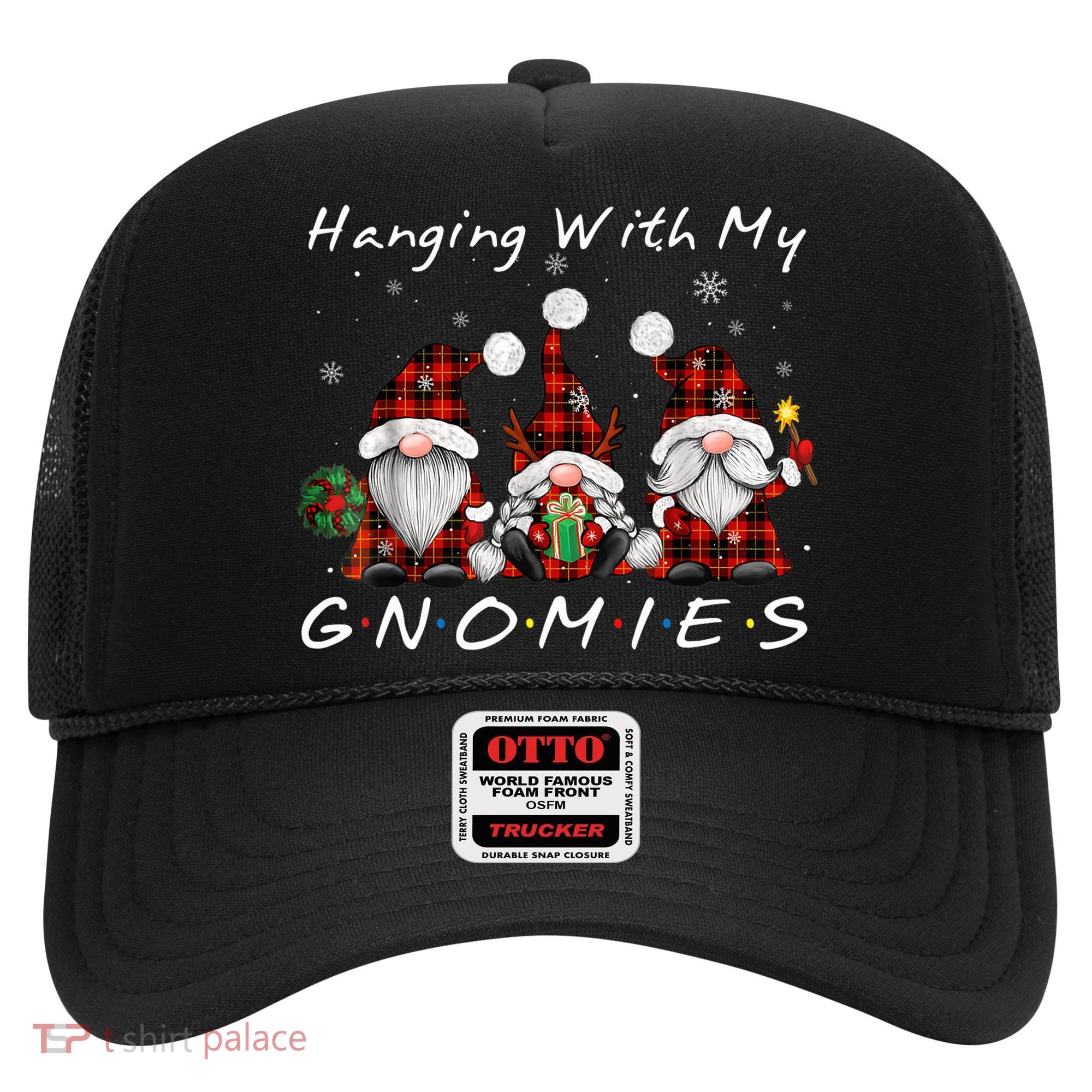 Hanging With My Gnomies Buffalo Red Plaid Christmas Gnome Hat