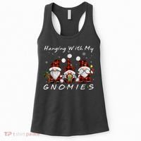 Hanging With My Gnomies Buffalo Red Plaid Christmas Gnome Women's Tank Top thumb 0